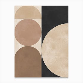 Geometric harmony in brown 6 Canvas Print