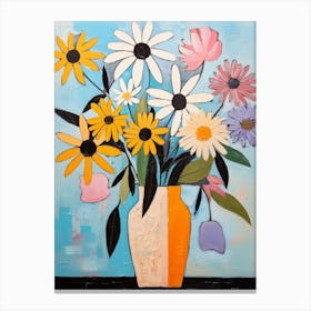 Flower Painting Fauvist Style Black Eyed Susan 3 Canvas Print
