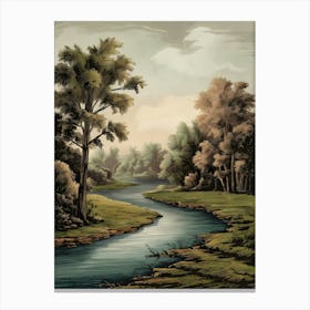 River In The Woods 1 Canvas Print