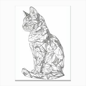 Geometric Cat 2 Canvas Print