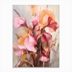Fall Flower Painting Sweet Pea 3 Canvas Print