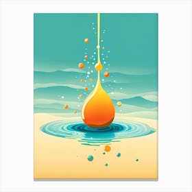 Drop In The Water VECTOR ART Canvas Print