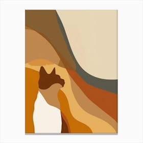 Cat In The Desert 1 Canvas Print