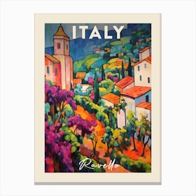 Ravello Italy 1 Fauvist Painting Travel Poster Canvas Print