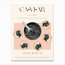 Caviar Mid Century Canvas Print