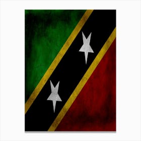 Saint Kitts And Nevis Flag Texture Canvas Print