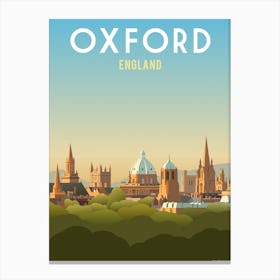 Oxford City Spires Architecture View Canvas Print