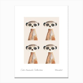 Cute Animals Collection Meerkat 4 Canvas Print