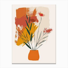 Pastel Cosmos Mid Century Style Canvas Print