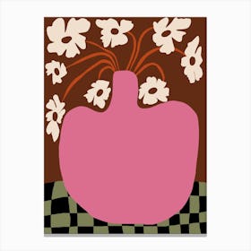 Big pot with flower Canvas Print