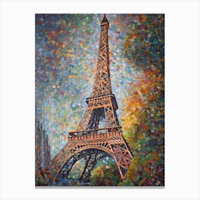 Eiffel Tower Paris Paul Signac Style 1 Canvas Print