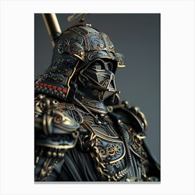 Darth Vader As A Vintagepunk Samurai 12 Canvas Print