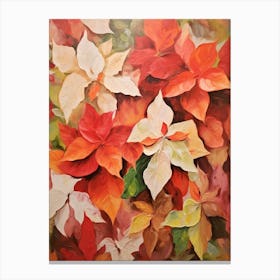 Fall Flower Painting Poinsettia 2 Canvas Print