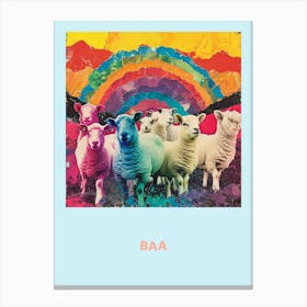 Sheep Baa Poster 1 Canvas Print