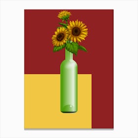 Sunflower and Vase Lienzo