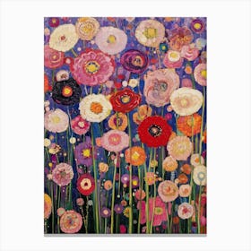 Gustav Klimt Print Flowers Red Poster Klimt Exhibition Poster Painting Flower Garden Poppies Full Canvas Print