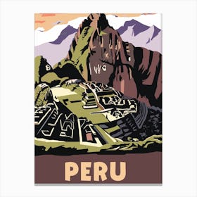 Peru machu picchu Canvas Print