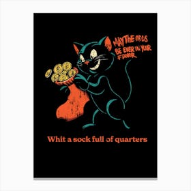 Whit A Sock Full Of Quarters Canvas Print