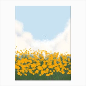 Field Of Yellow Flowers Canvas Print