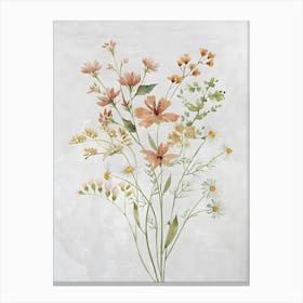 Bright Multicolor Flower Bouquets Floral Botanical Canvas Print