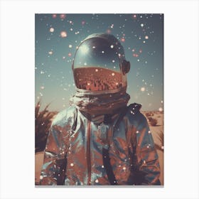 Cosmic Astronaut in the desert Canvas Print