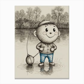 Fishing Boy Canvas Print