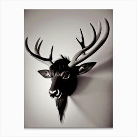 Deer Head Wall Art Canvas Print