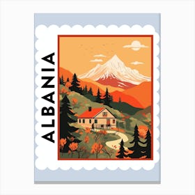 Albania 1 Travel Stamp Poster Canvas Print