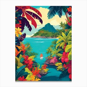 Tropical Island Landscape 3 Canvas Print