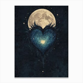 Heart Of The Moon Canvas Print