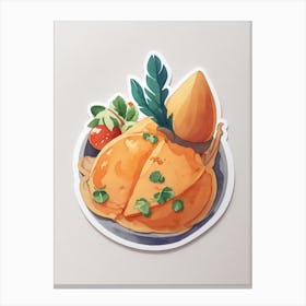 Peach Pancakes Canvas Print