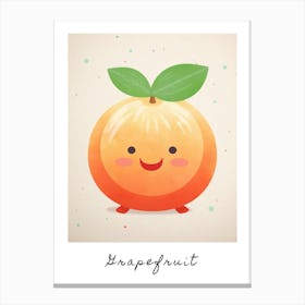 Friendly Kids Grapefruit Poster Canvas Print
