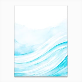 Blue Ocean Wave Watercolor Vertical Composition 150 Canvas Print