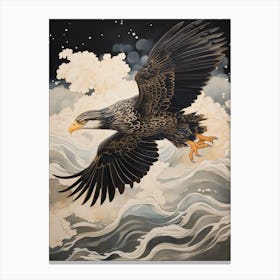 Crested Caracara 1 Gold Detail Painting Canvas Print