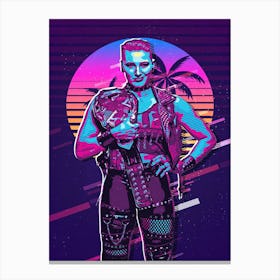 Rhea Ripley 80s Retro Canvas Print