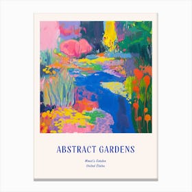 Colourful Gardens Monets Garden Usa 1 Blue Poster Canvas Print