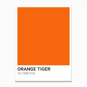 Orange Tiger Canvas Print