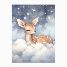 Sleeping Baby Deer 3 Canvas Print