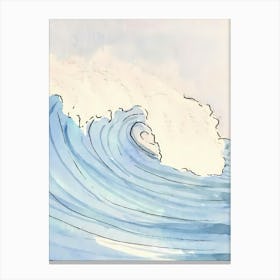 Drawing Of A Wave Canvas Print
