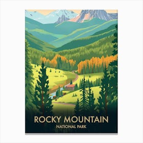 Rocky Mountain National Park Vintage Travel Poster 4 Canvas Print