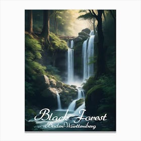 Black Forest Waterfalls Canvas Print