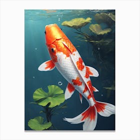 Koi Fish Painting (1) Canvas Print