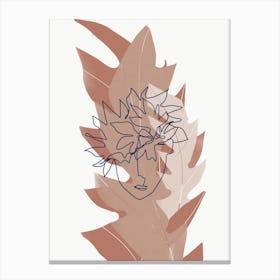 Leafy Head Canvas Print