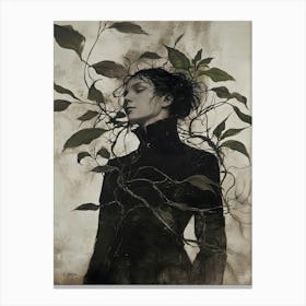 Woman With Vines Canvas Print