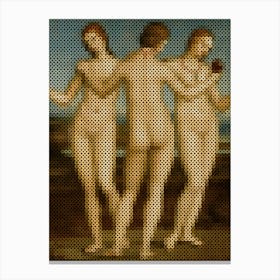 Three Graces By Raphael Canvas Print