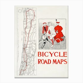 Bicycle Road Maps (1896), Edward Penfield Canvas Print