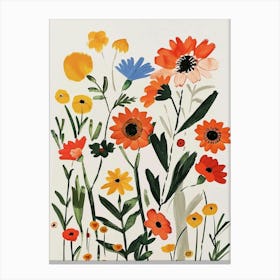 Painted Florals Gaillardia 1 Canvas Print