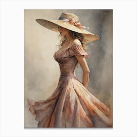 Woman In A Hat Canvas Print