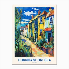 Burnham On Sea England 4 Uk Travel Poster Canvas Print