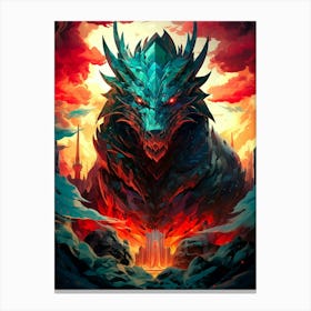 Dragon In The Sky Canvas Print